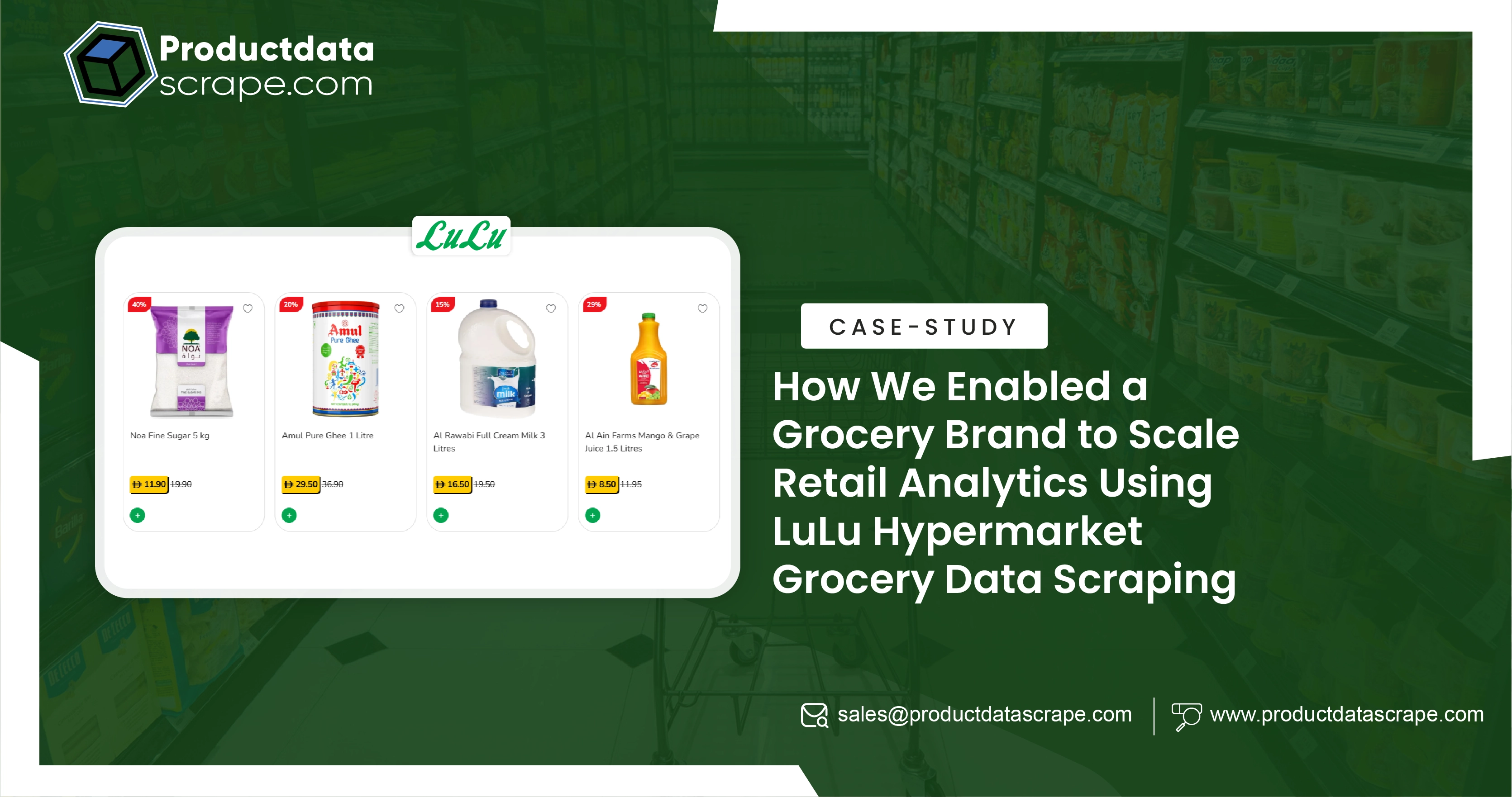 How We Enabled a Grocery Brand to Optimize Pricing Strategies Through LuLu Hypermarket Grocery Data Scraping